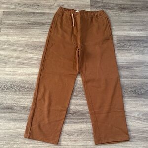 SKIMS Classic Straight leg Pant In Bison Large Women’s Cotton Fleece Sweatpants